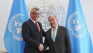 KKTC Cumhurbaşkanı Erh&uuml;rman, BM Genel Sekreteri Guterres ile g&ouml;r&uuml;şt&uuml;