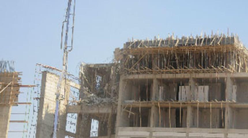 Kilis'te yurt inşaatında g&ouml;&ccedil;&uuml;k