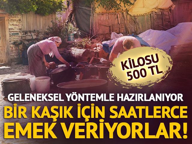 Bir kaşık i&ccedil;in saatlerce emek veriyorlar! Kilosu 500 TL