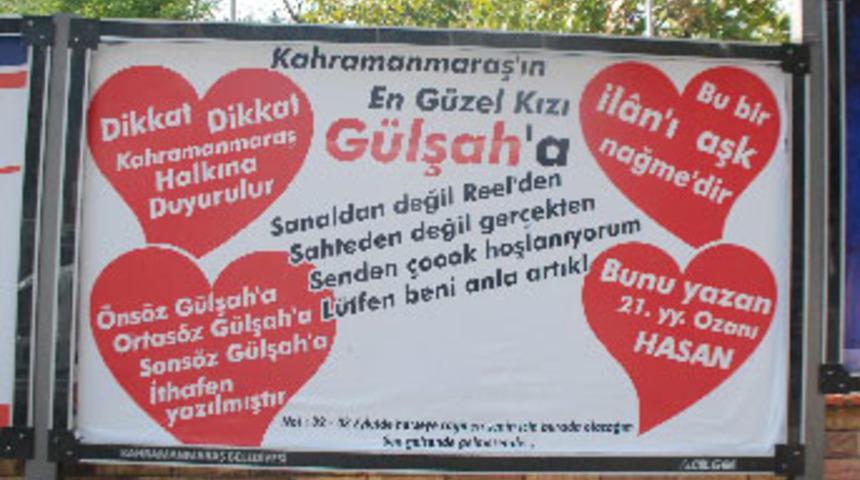 Billboard yoluyla ilan-ı aşk