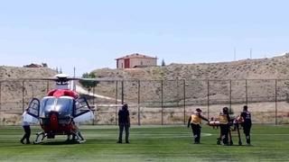 Kalp krizi geçiren 74 yaşındaki hasta hava ambulansıyla Malatya’ya sevk edildi