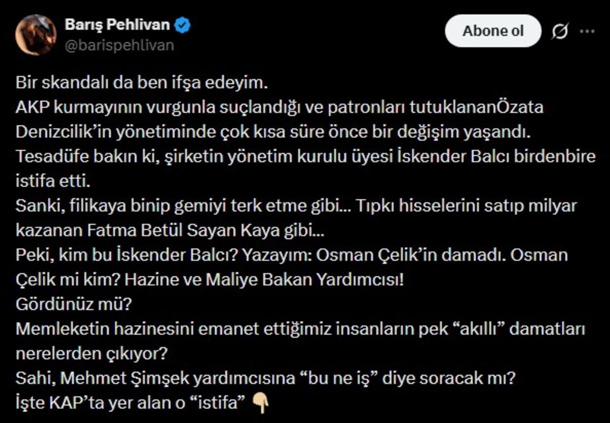 Fon soruşturmasının göbeğinde! Özata Denizcilik te skandal öncesi dikkat çeken istifa... Bakan yardımcısının damadı krizden hemen önce görevini bırakmış 3