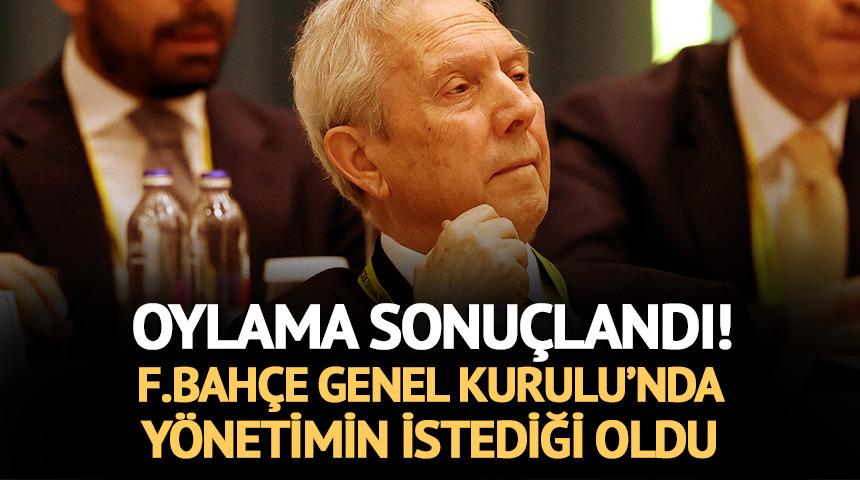 Fenerbah&ccedil;e Genel Kurulu'nda Aziz Yıldırım'a tam yetki! 