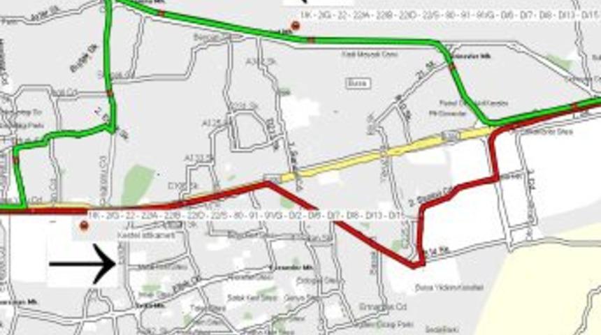 BursaRay Kestel hattı &ccedil;alışmaları nedeni ile Ankara caddesi trafiğe kapanacak