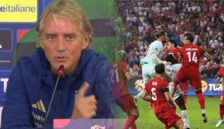 T&uuml;rkiye ma&ccedil;ı &ouml;ncesi Mancini'yi kızdıran soru! Ortam bir anda gerildi