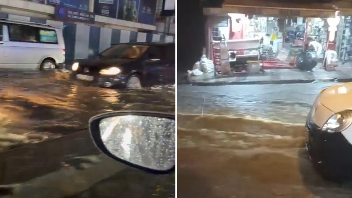 İstanbul&rsquo;da sağanak etkili oluyor; yollar g&ouml;le d&ouml;nd&uuml; 1
