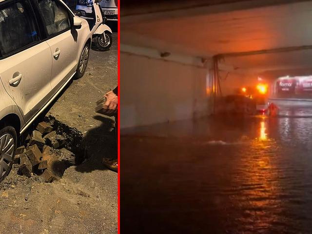 İstanbul ve Ankara'da sağanak: Yollar &ccedil;&ouml;kt&uuml;, toprak kaydı, evleri su bastı