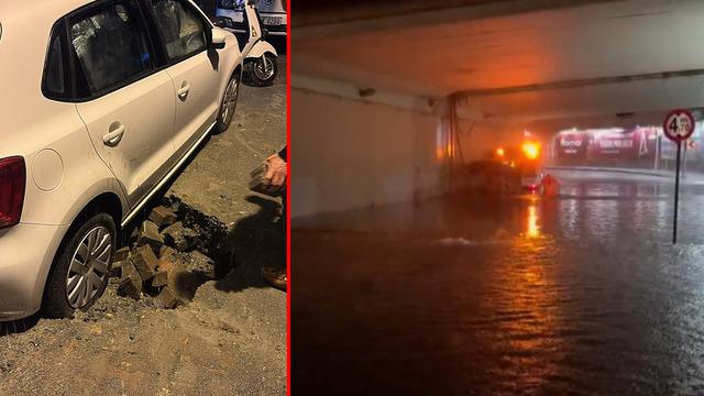 İstanbul ve Ankara'da sağanak: Yollar çöktü, toprak kaydı, evleri su bastı