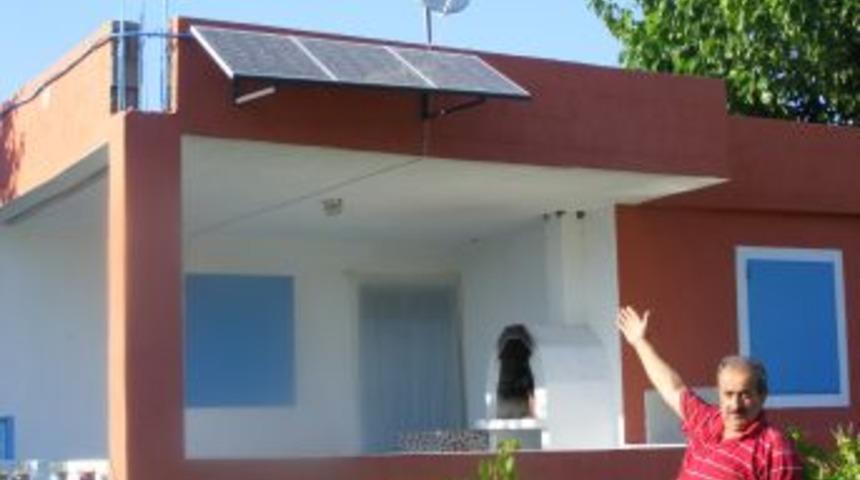 G&uuml;neş enerjisi ile elektrik &uuml;retiyor