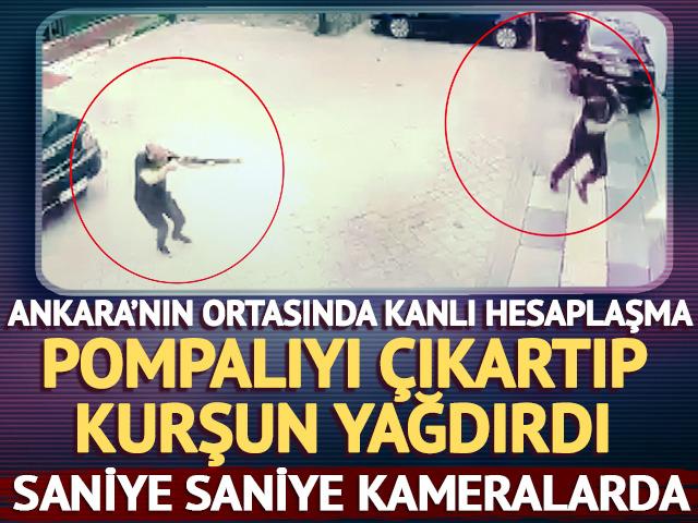 Ankara'da kanlı hesaplaşma! Ara&ccedil;tan silahı &ccedil;ıkartıp kurşun yağdırdı: 1 &ouml;l&uuml;, 1 yaralı