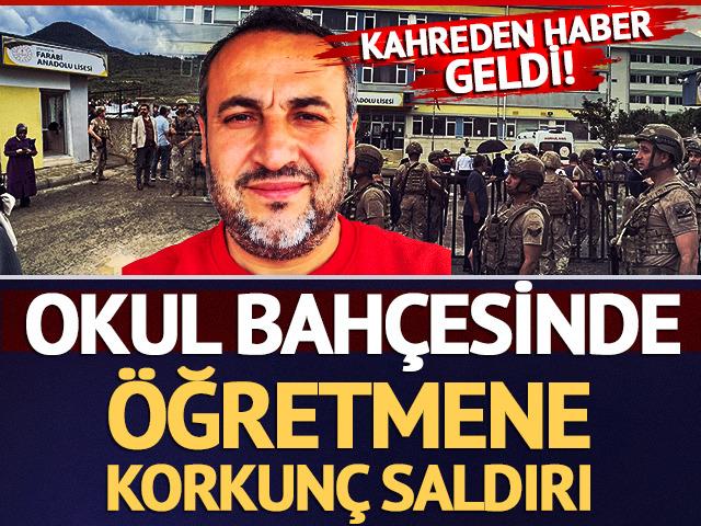 Osmaniye'de korkun&ccedil; olay! Okul bah&ccedil;esinde &ouml;ğretmene silahlı saldırı...