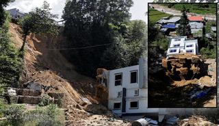 G&ouml;r&uuml;nt&uuml;ler Nepal'den! G&uuml;nlerdir s&uuml;ren yağışlar sonrası toprak kayması