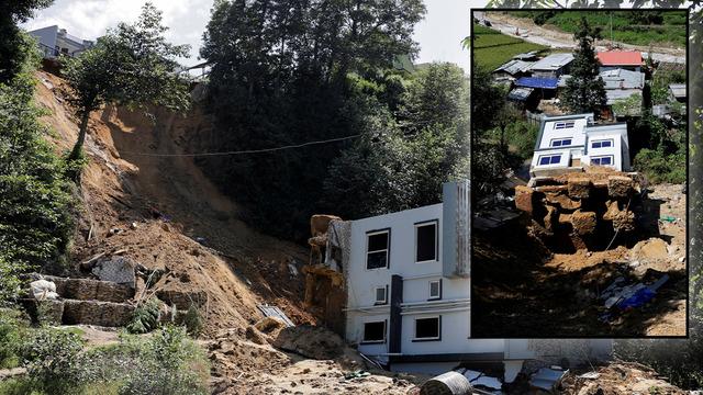 Görüntüler Nepal'den! Günlerdir süren yağışlar sonrası toprak kayması