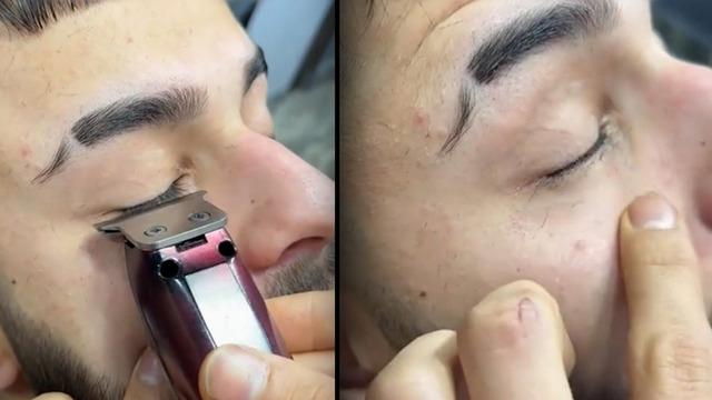 Son güzellik trendi sosyal medyayı ikiye böldü: Erkekler kirpiklerini kestiriyor