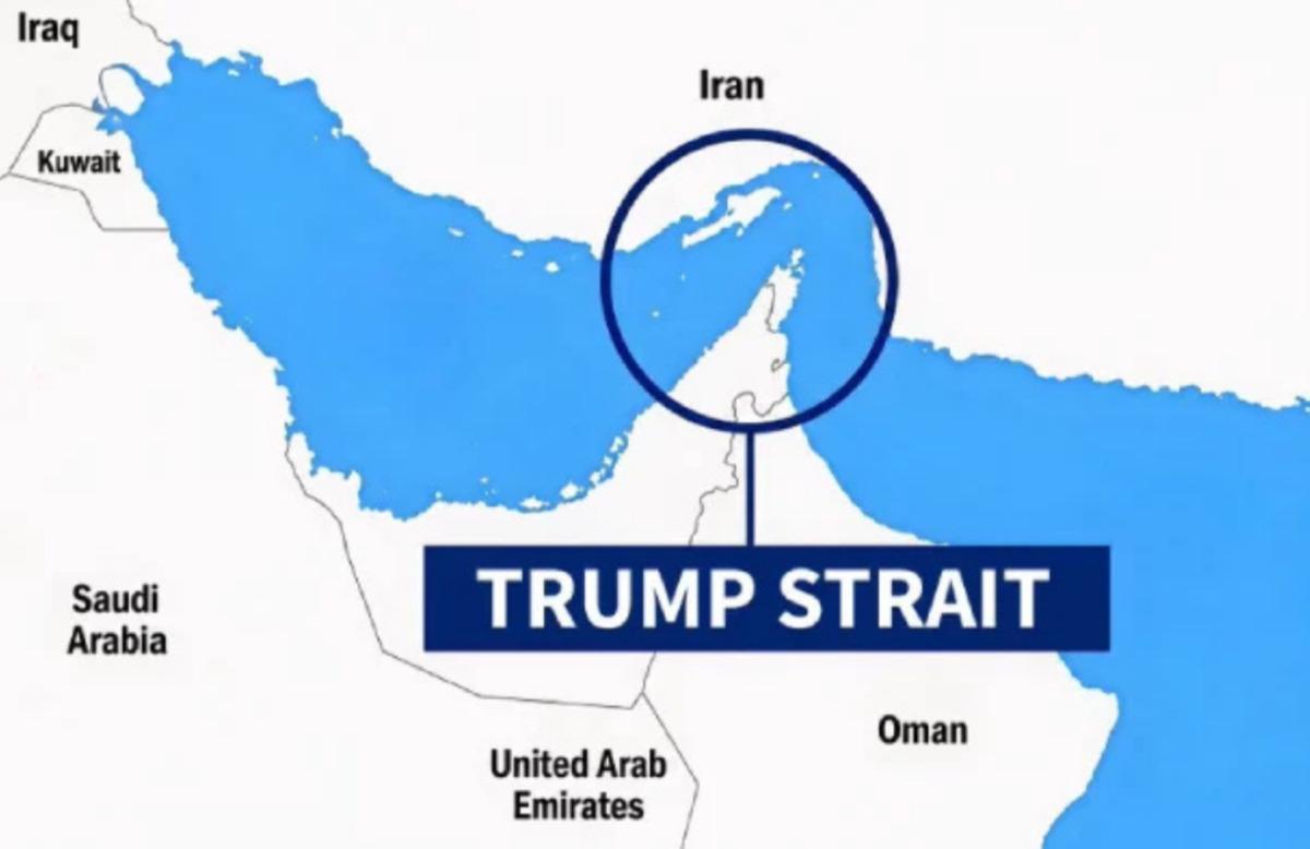 Trump&rsquo;tan  H&uuml;rm&uuml;z Boğazı  paylaşımı: Haritada adını değiştirdi 1
