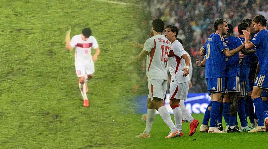 İtalya karşısında Arda G&uuml;ler &ccedil;ileden &ccedil;ıktı: Dayanamadı! Montella'dan onu istedi
