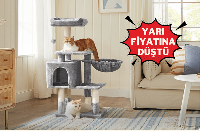 Sağlam gövde ve pelüş dokusuyla kedinizin yeni favori köşesi!