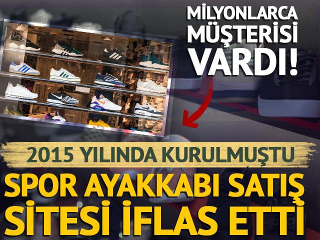 Milyonlarca m&uuml;şterisi vardı: Spor ayakkabı satış sitesi iflas etti