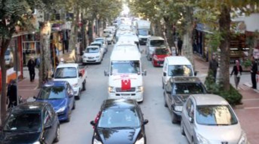 Yalova Servis İşletmecileri Odası ter&ouml;r saldırısını protesto etti