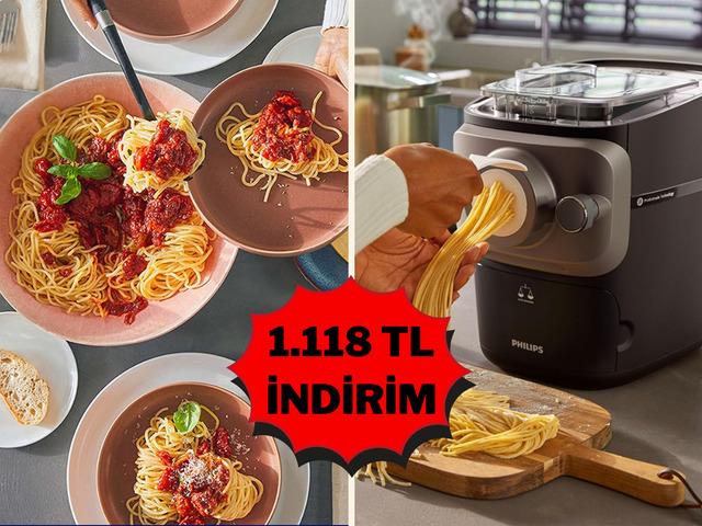 Hem makarna hem pizza: Philips Makarna Makinesi indirimde