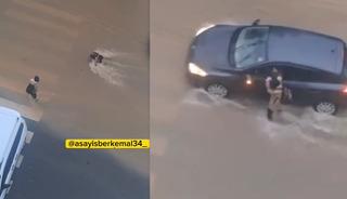 Aracından bile inmedi... Yardımı tartışma yarattı