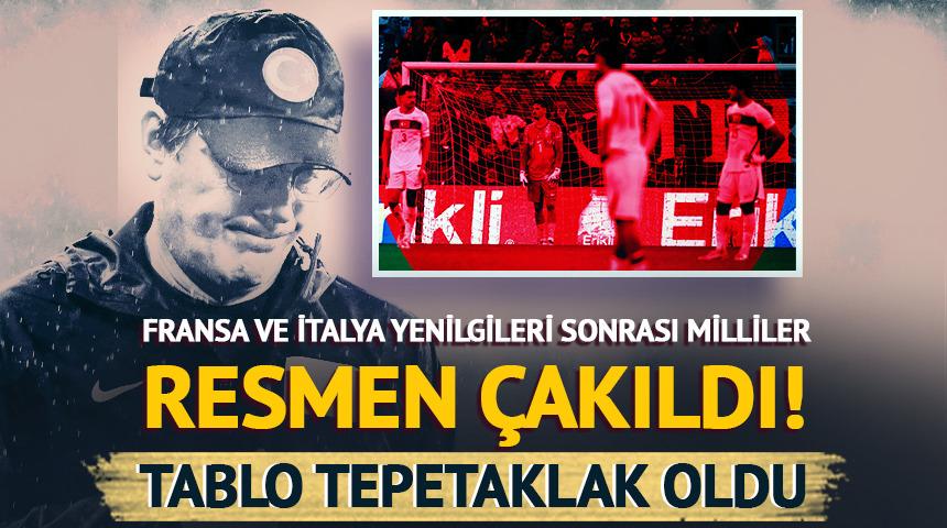 Fransa ve İtalya yenilgileri sonrası A Milli Takım tepetaklak oldu!