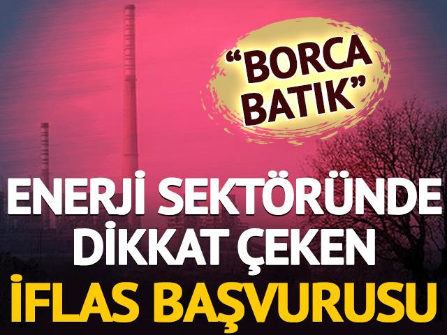 Enerji sekt&ouml;r&uuml;nde dikkat &ccedil;eken iflas başvurusu: "Borca batık"