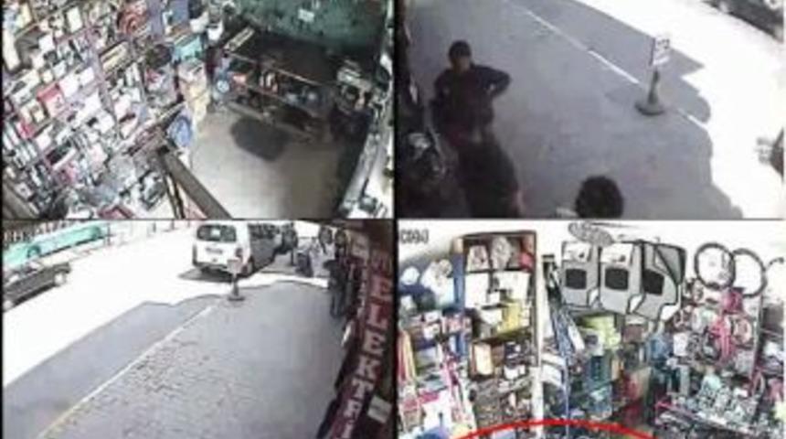 Telefon hırsızı g&uuml;venlik kamerasına yakalandı