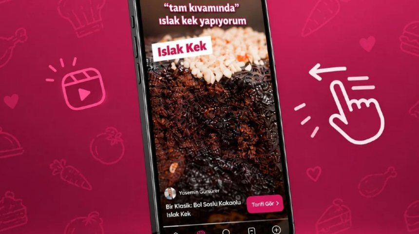 Yemek.com Keşfet: Kaydır, izle, pişir! Kısa tarif videoları artık tek bir yerde