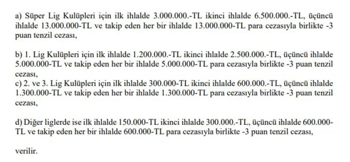 TFF nin bahis sevkleri sonrası g&ouml;zler 57. maddeye &ccedil;evrildi! İşte olası cezalar 4