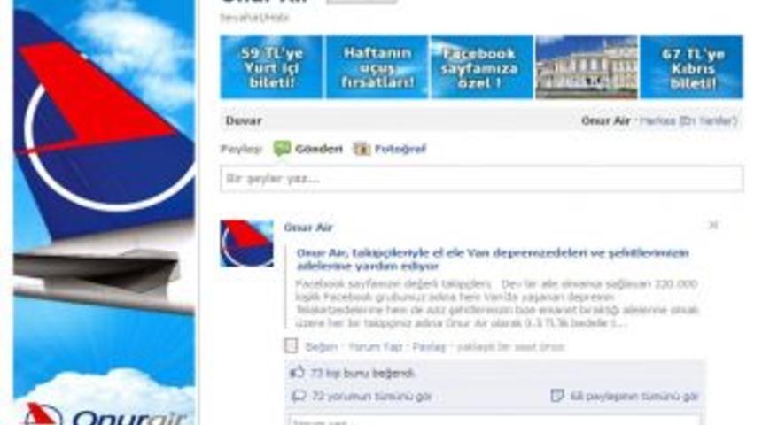 Onur Air&rsquo;den depremzede ve şehit ailelerine 'sanal' yardım