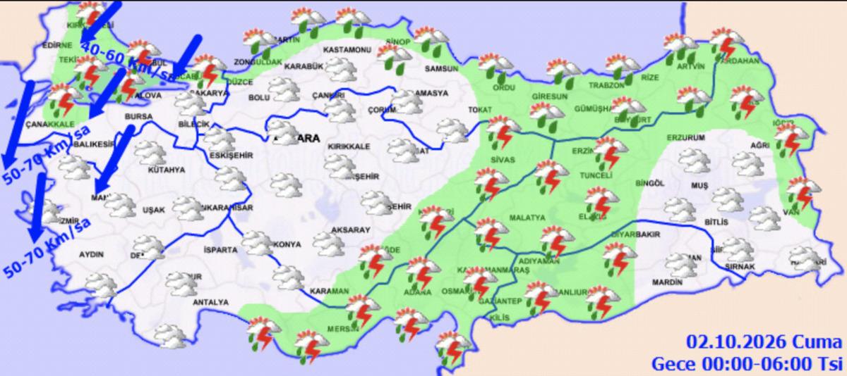 Meteoroloji den peş peşe fırtına ve sağanak uyarısı! 1 Ekim de hava nasıl olacak? 5
