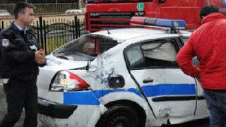 Bakan konvoyunda kaza yapan polisten sitem