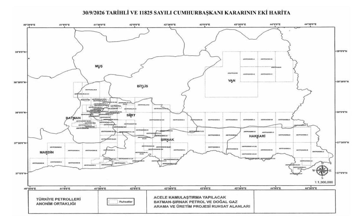Şırnak ta petrol ve doğal gaz i&ccedil;in belirli alanlar acele kamulaştırılacak 2