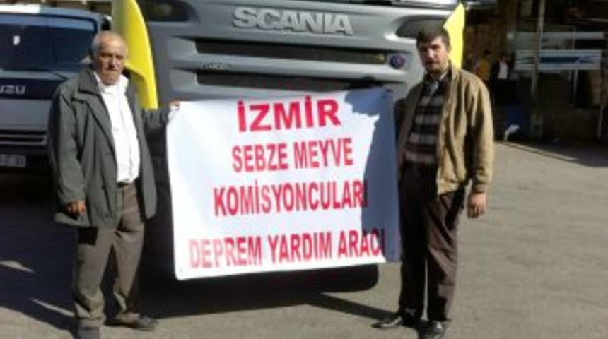 İzmirli sebze meyve komisyoncuları Van'a 30 ton gıda yolladı