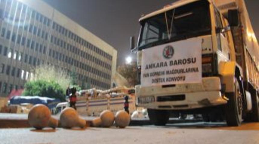 Ankara Barosu'nun 10 bin koli yardım malzemesi yola &ccedil;ıktı
