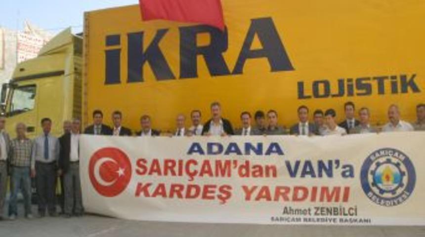 Sarı&ccedil;am'dan Van'a kardeşlik yardımı yola &ccedil;ıktı