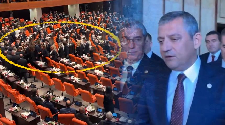 Cumhurbaşkanı Erdoğan k&uuml;rs&uuml;ye &ccedil;ıktı, &Ouml;zel ve Yeni Partililer Genel Kurul&rsquo;dan ayrıldı