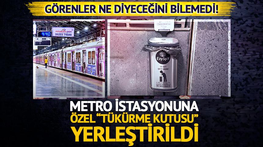 G&ouml;renler ne diyeceğini bilemedi! Metro istasyonuna &ouml;zel &ldquo;t&uuml;k&uuml;rme kutusu&rdquo; yerleştirildi