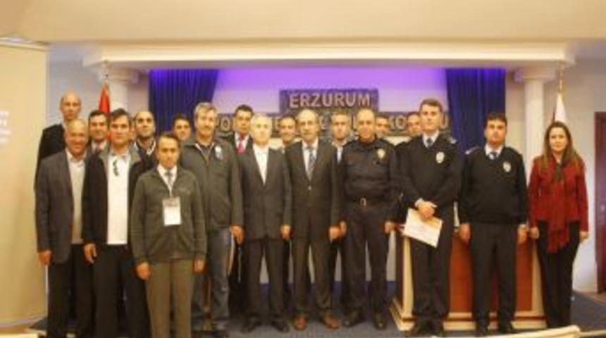 B&ouml;lge polis okulu komiserleri Erzurum PMYO'da eğitildi