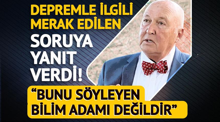 Prof. Dr. Ercan: "Bunu s&ouml;yleyen bilim adamı değildir"