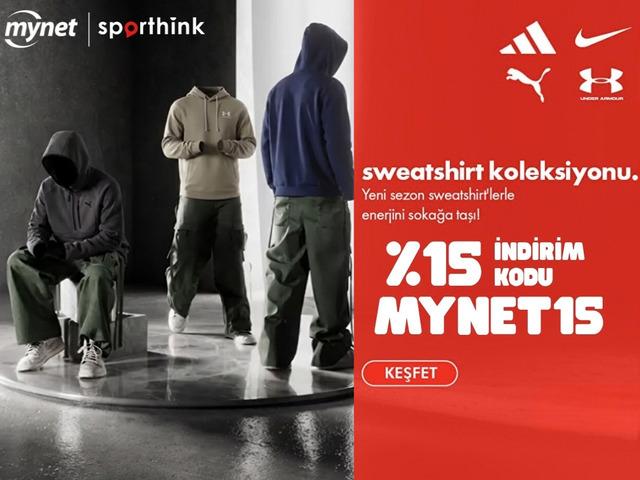 Yeni sezon sweatshirt indirimleri! Kod: Mynet15