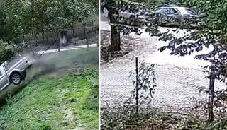 Kamyonet bah&ccedil;eye u&ccedil;tu, 3 kadın saniyelerle &ouml;l&uuml;mden d&ouml;nd&uuml;