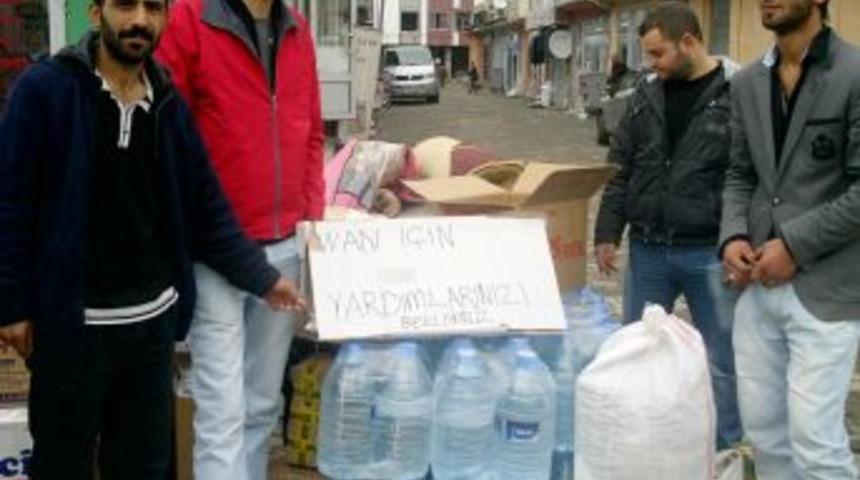 G&ouml;leli vatandaşlar Van'a yardım eli uzattı