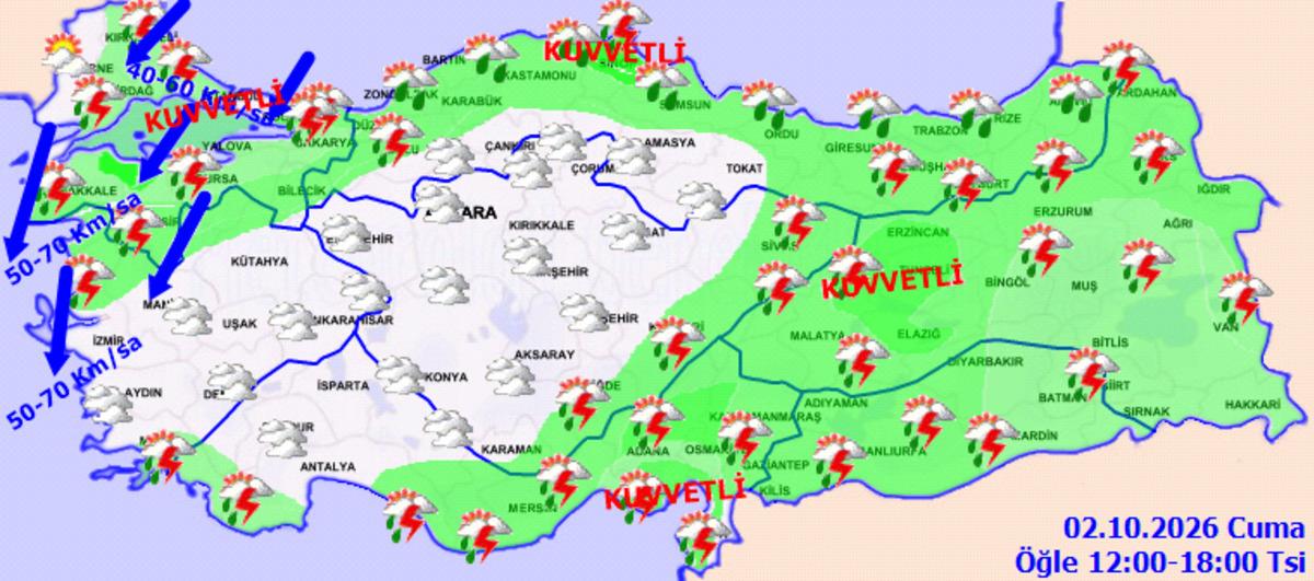 Meteoroloji tarih verdi! İstanbul dahil 23 kente fırtına ve sağanak uyarısı 3