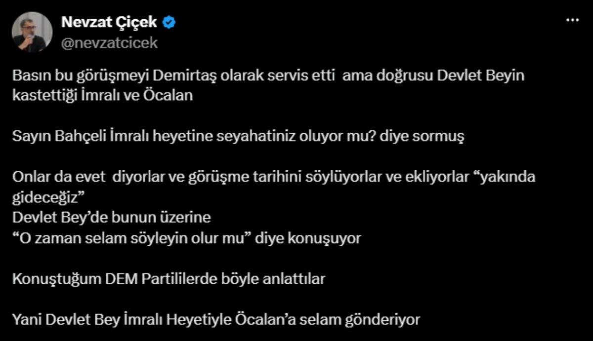 Bah&ccedil;eli den &Ouml;calan&rsquo;a selam! DEM Partililerle samimi diyalog g&uuml;ndem oldu 4