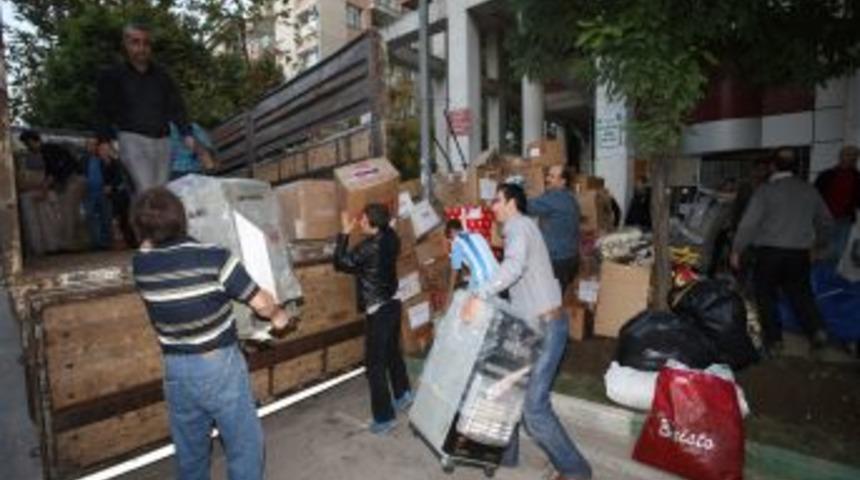 Bursa B&uuml;y&uuml;kşehir Belediyesi, Van'a 5'inci TIR'ı da g&ouml;nderdi