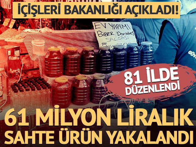 61 milyon liralık sahte &uuml;r&uuml;n yakalandı