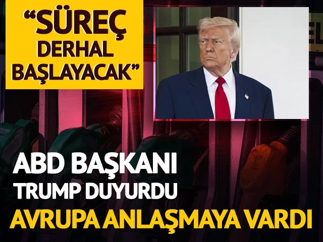 Trump duyurdu! Avrupa dizel yakıt stoklarını serbest bırakma konusunda anlaştı