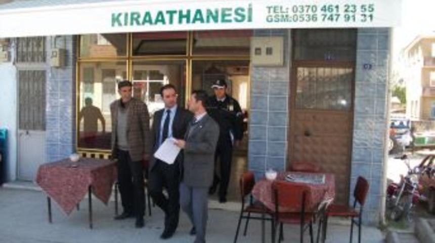 Kapalı alanda sigara yasağı denetimi yapıldı